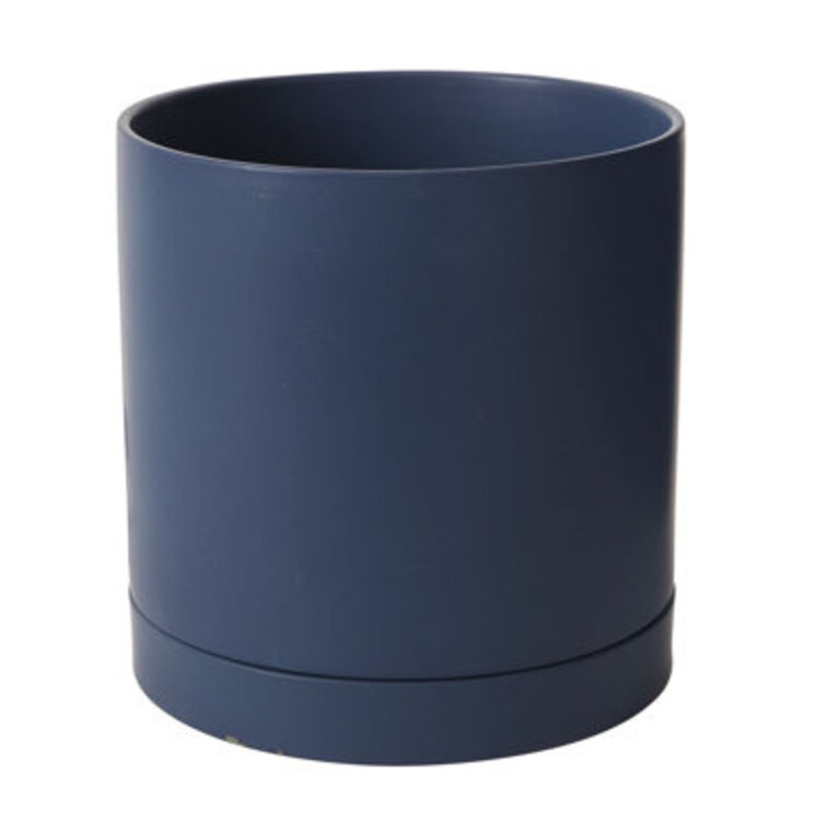 Carlotta Ceramic Pot Planter Color: Dark Blue, Size: 12" H x 12" W x 12" D