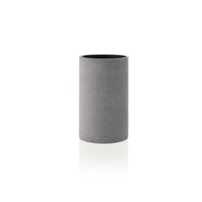 Indoor / Outdoor Stoneware Table Vase Color: Dark Gray, Size: Small