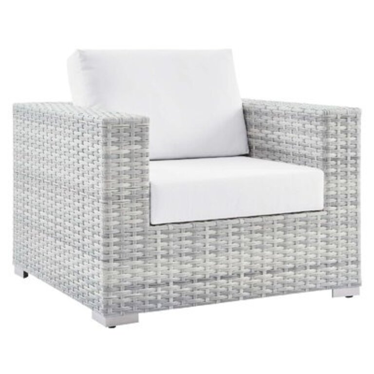 Convene Outdoor Patio Armchair Cushion Color: White Sunbrella®