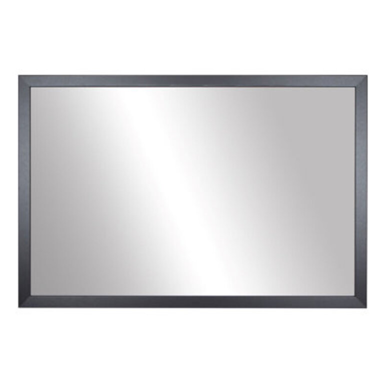 Ellis Wood Framed Mirror with Safety Backing Ideal for Bathroom / Vanity Mirror Size: 36" x 48", Finish: Black