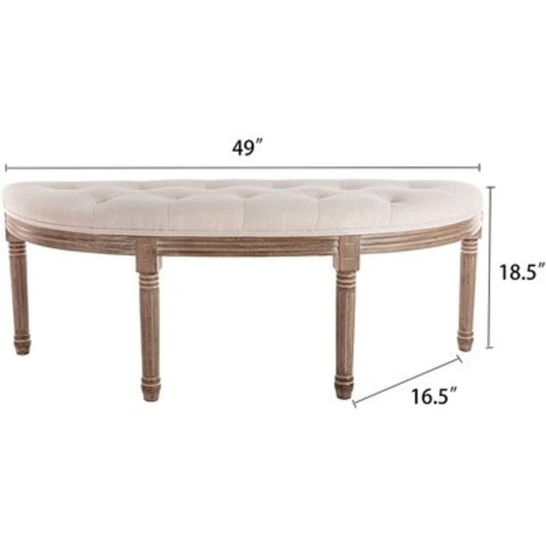 Tammy Upholstered Bench Color: Beige