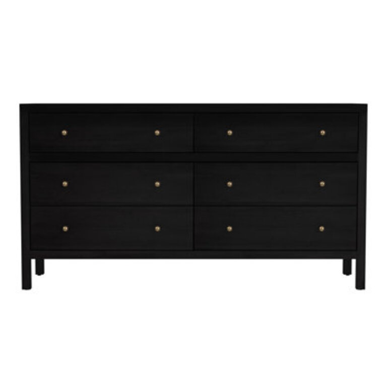 Celine 6 Drawer 60" W Double Dresser Color: Antique Coffee