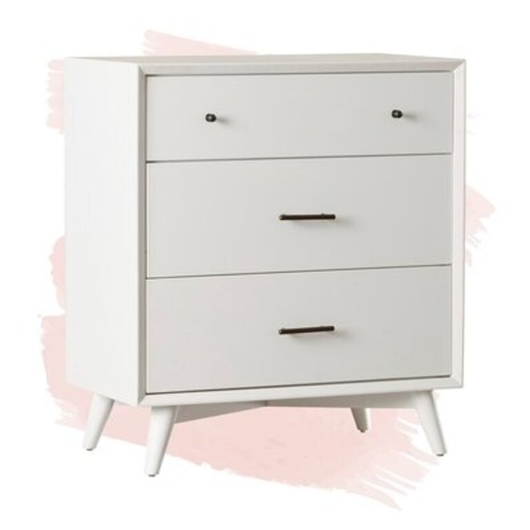 Williams 3 Drawer 32'' W Solid Wood Chest Color: White