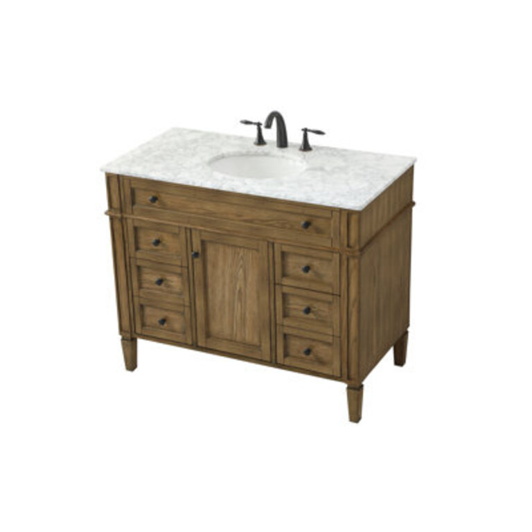 Laurent 42" Single Bathroom Vanity Set Base Finish: Driftwood