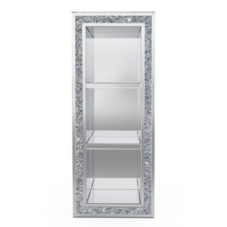 Tipler Display Stand Mirrored Finished with Crushed Crystals Inlay