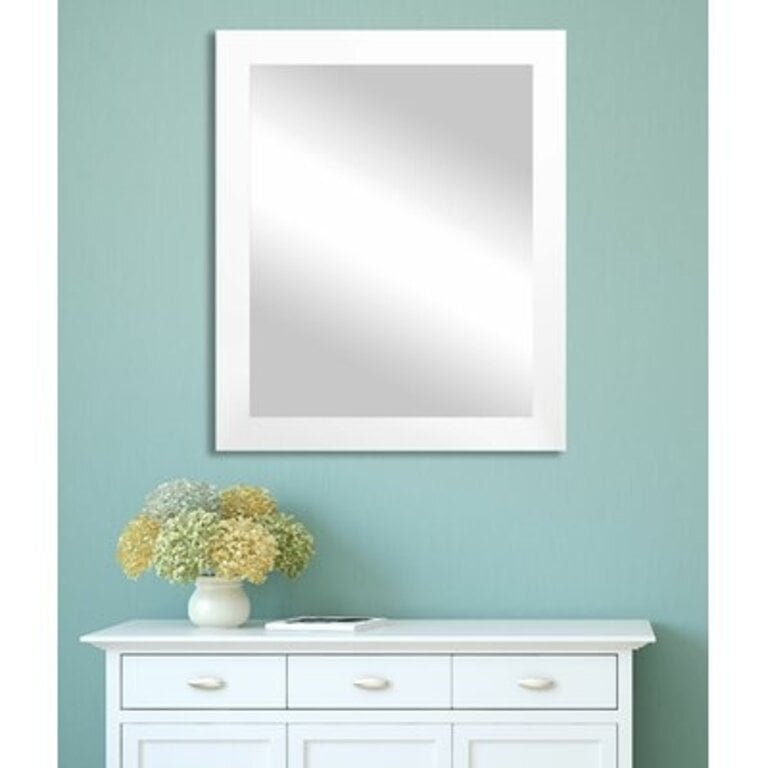 Chukudeni Mirror Size: 27" x 32", Finish: White