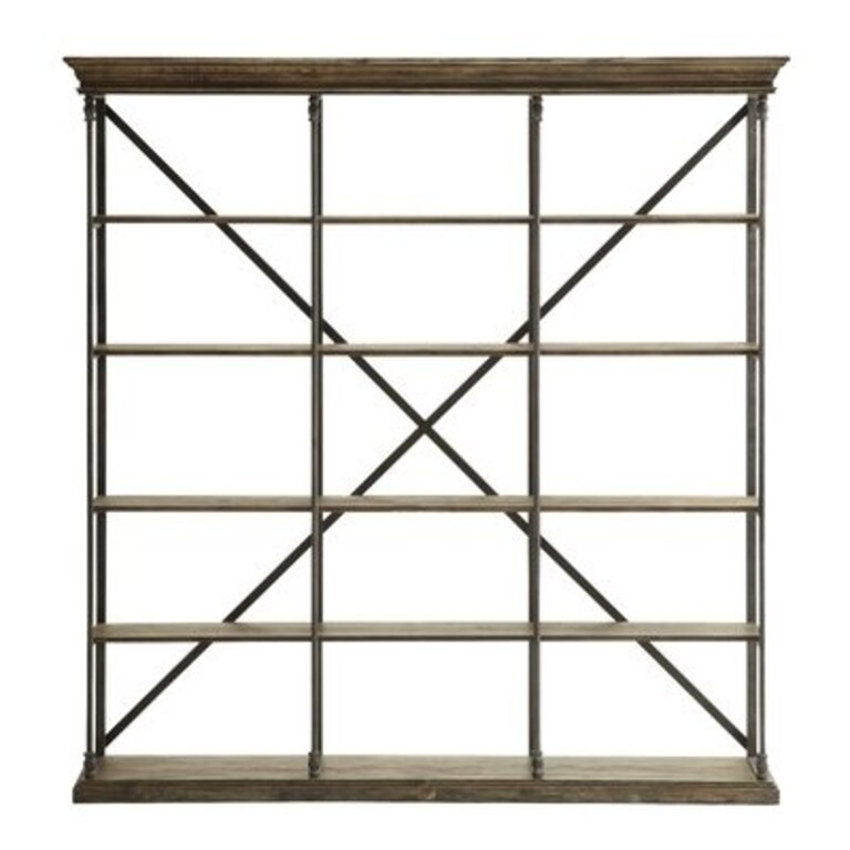 Harlee 86.81" H x 83.86" W Steel Etagere Bookcase