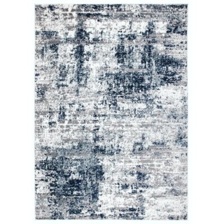 Willington Abstract Gray/Blue/Ivory Area Rug Rug Size: Rectangle 9' x 12'