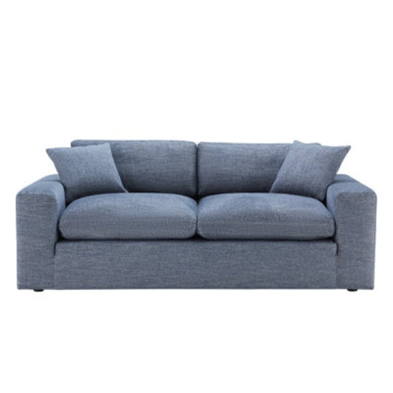 Asher 82" Upholstered Sofa Fabric: Denim Chenille