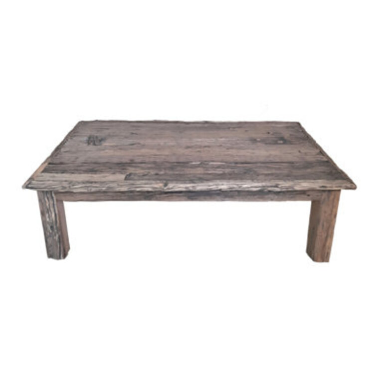 Rustic Solid Wood 4 Legs Coffee Table