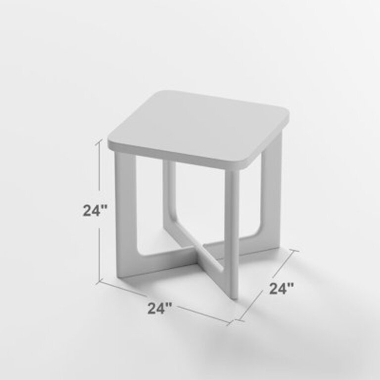 Square Wood End Table Side Table Color: Black