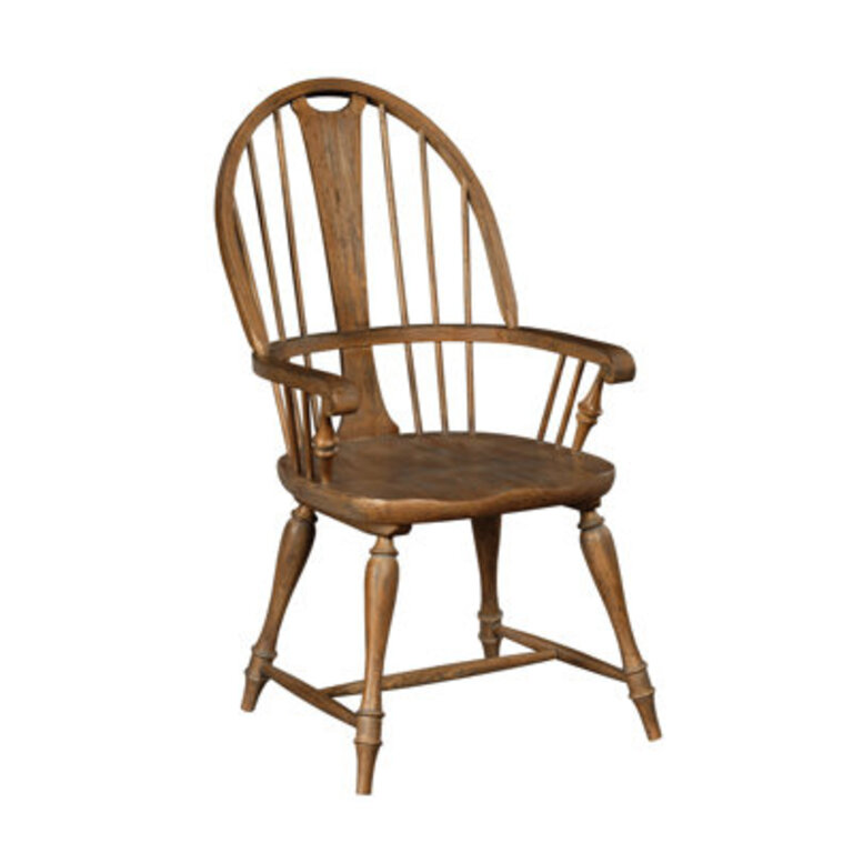 Brychan Windsor Back Arm Chair in Brown