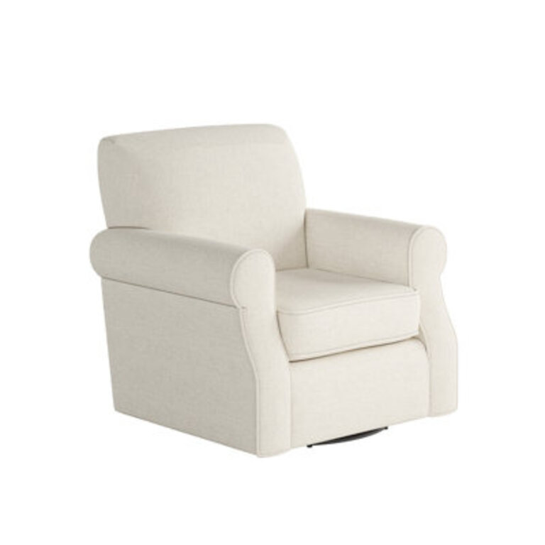 Silverlock 36" Wide Polyester Swivel Armchair Body Fabric: Glacier Off-White Polyester Blend