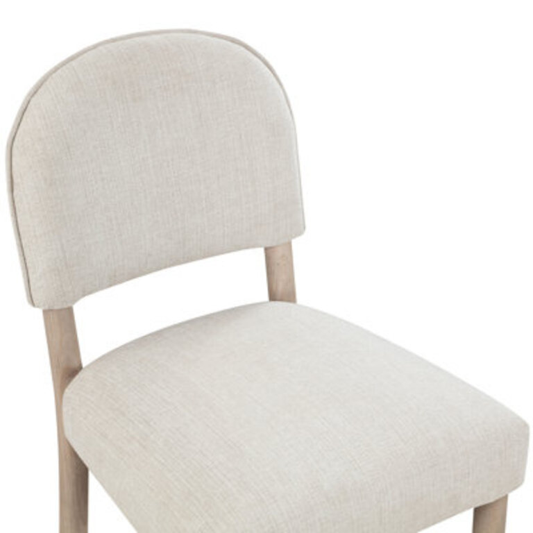 Breshna Upholstered Back Side Chair in Beige