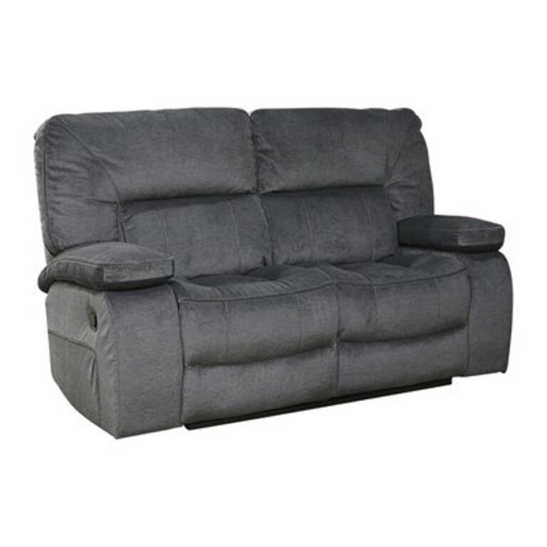 Aleeccia 65.5" Pillow Top Arm Reclining Loveseat Upholstery Color: Blue Gray