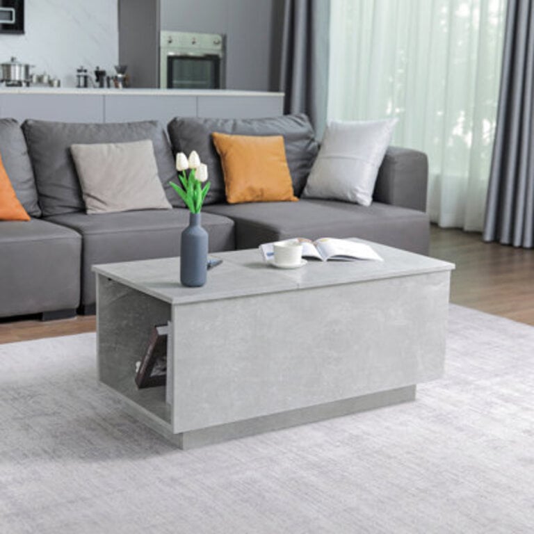 Antrawn Lift Top Coffee Table with Storage and Built-In Outlets