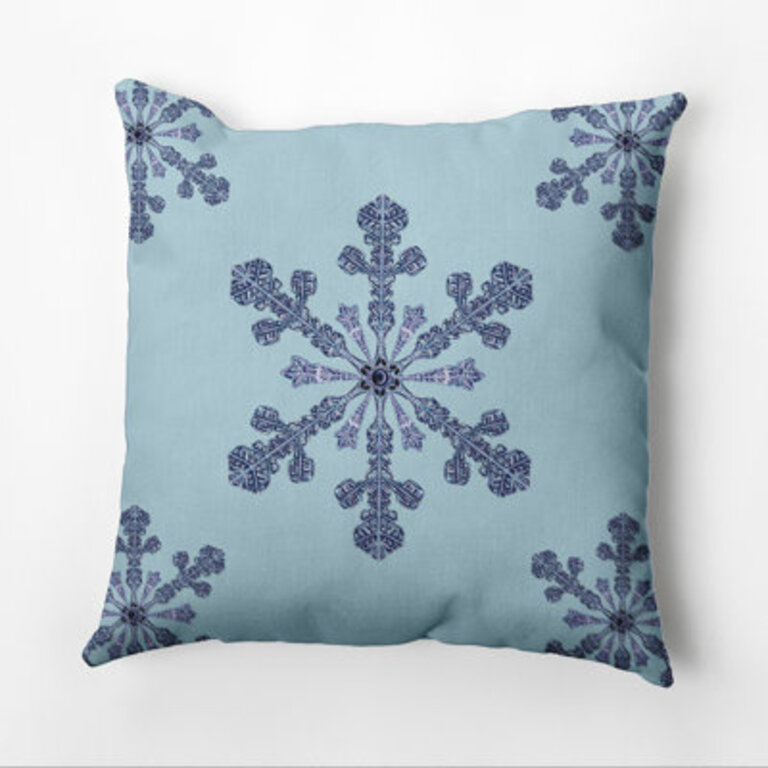 Vail Holiday Print Square Pillow Cover and Insert Size 18" H x 18" W