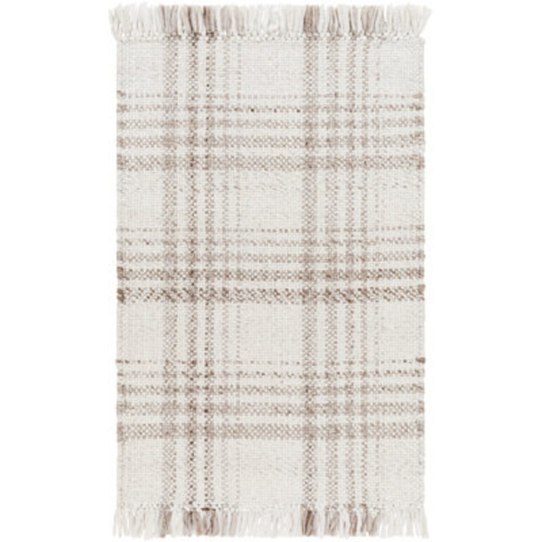 Cay Plaid Flatweave Recycled P.E.T. Indoor/Outdoor Area Rug in Taupe