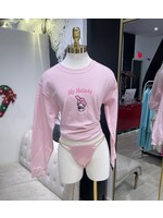 LEXISSBOUTIQUE Hi Melody Embroidered Crewneck
