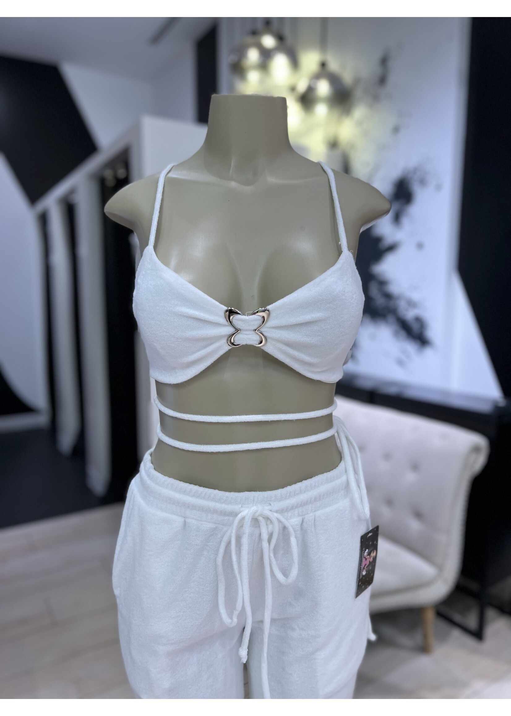 LEXISSBOUTIQUE Velour Bell Bottom Pant  Set