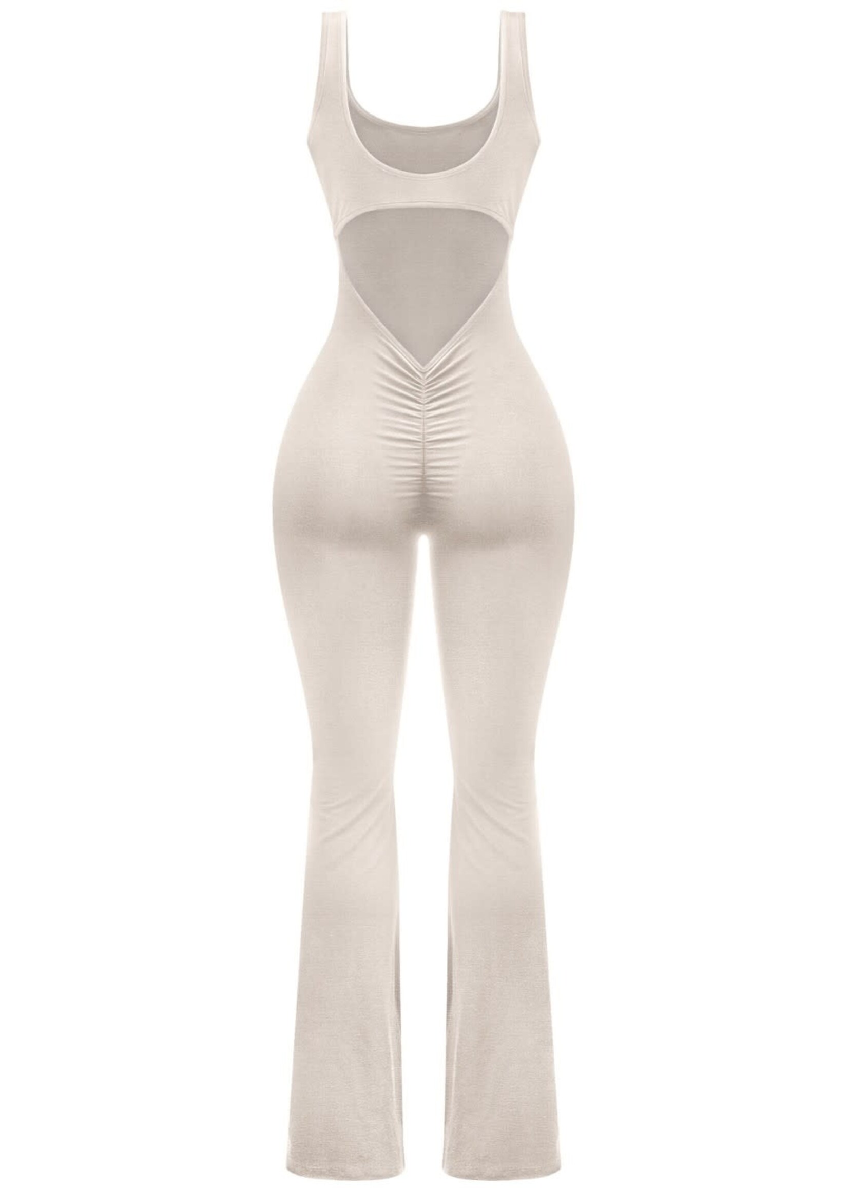 LEXISSBOUTIQUE sleveless open back full length jumpsuit
