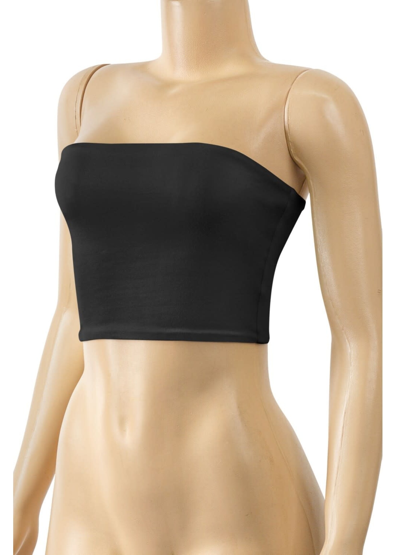 LEXISSBOUTIQUE Strapless tube basic crop top