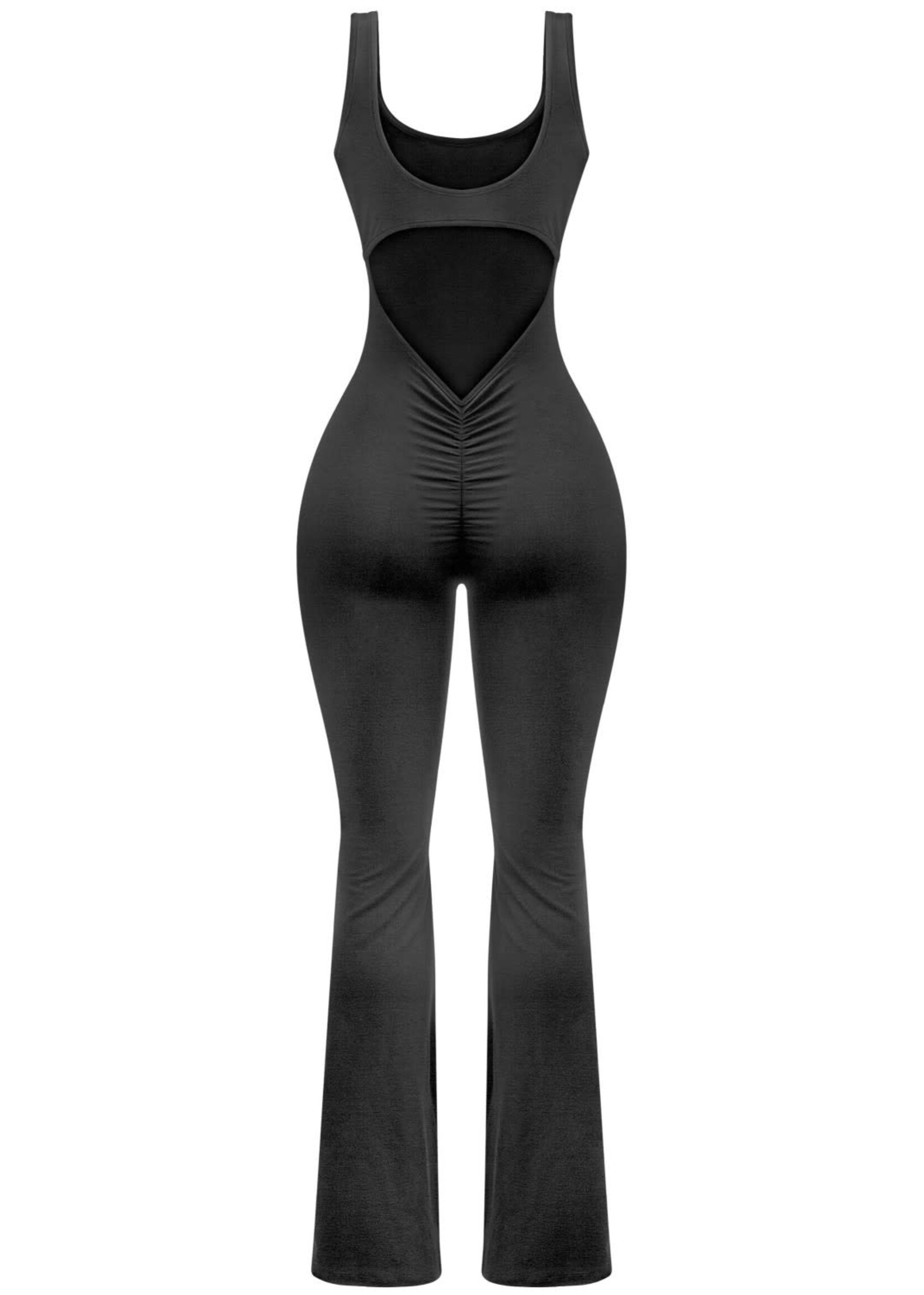 LEXISSBOUTIQUE sleveless open back full length jumpsuit