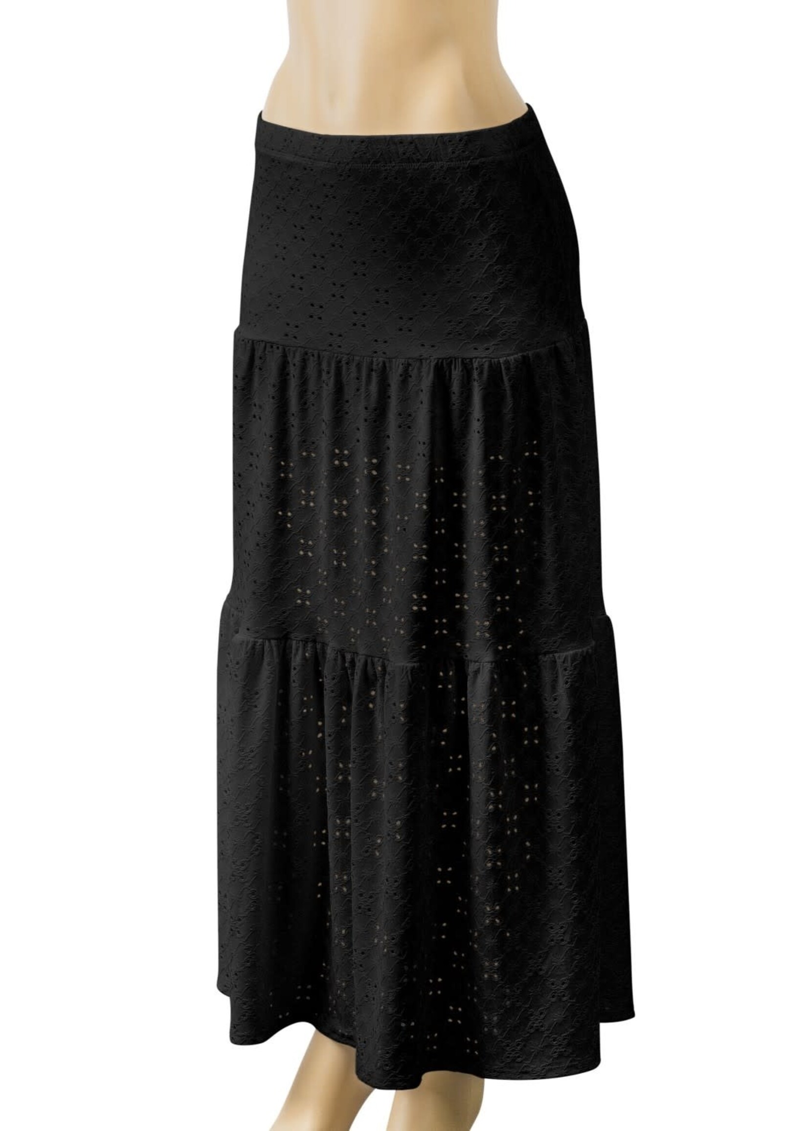 LEXISSBOUTIQUE cami tie strap top & tiered ruffled maxi skirt set