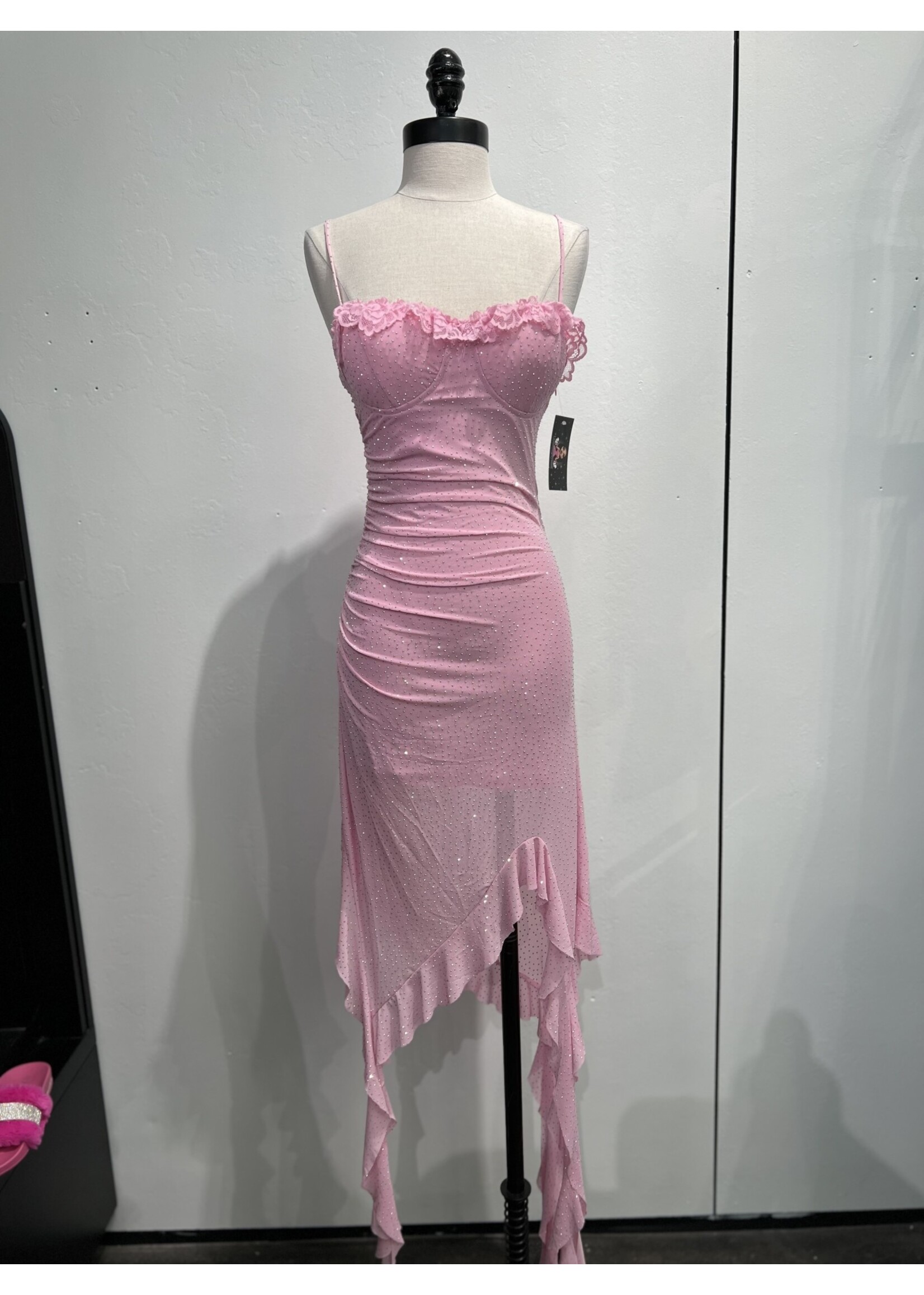 LEXISSBOUTIQUE Opal Ruffled Asymmetrical dress