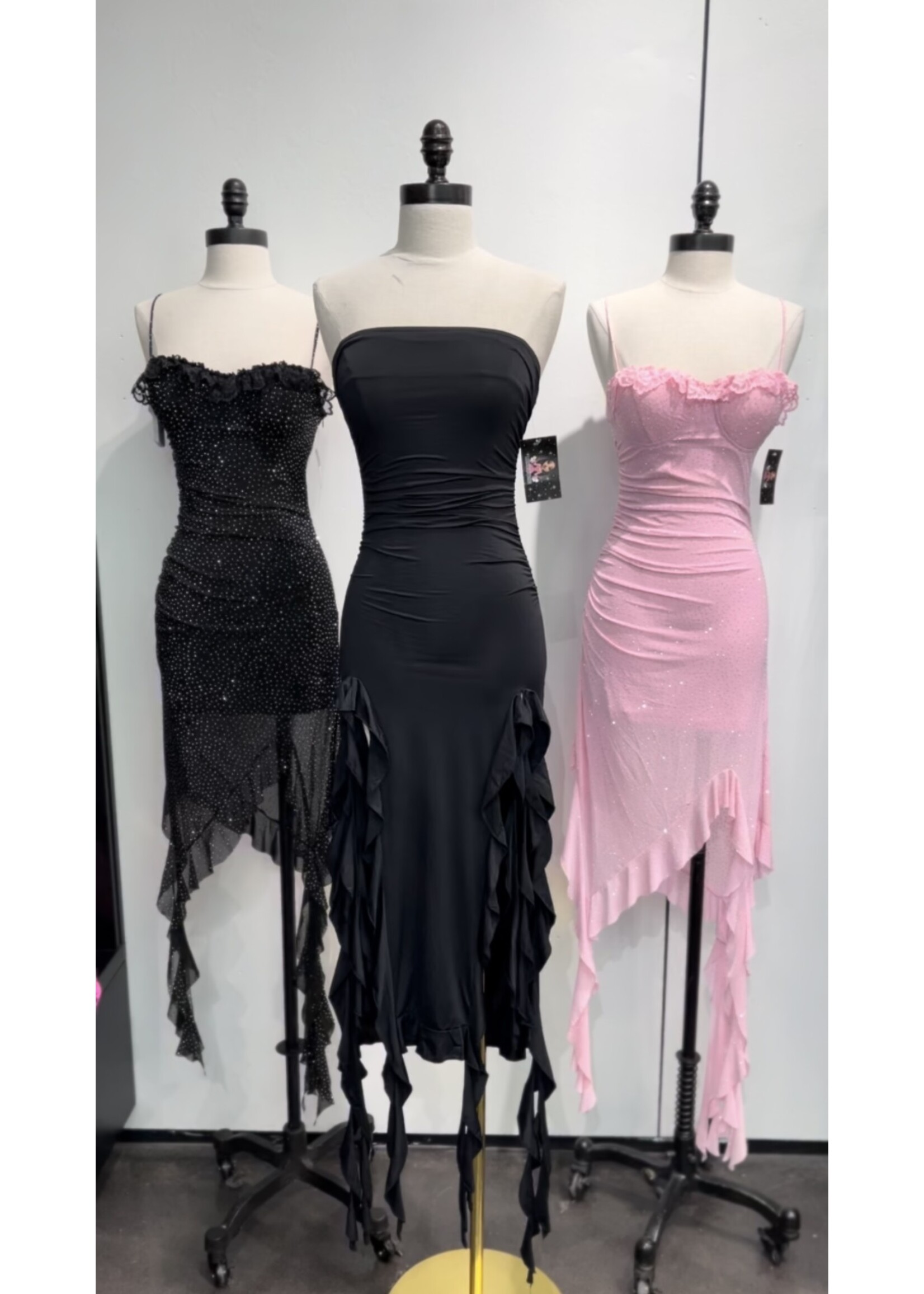 LEXISSBOUTIQUE Opal Ruffled Asymmetrical dress