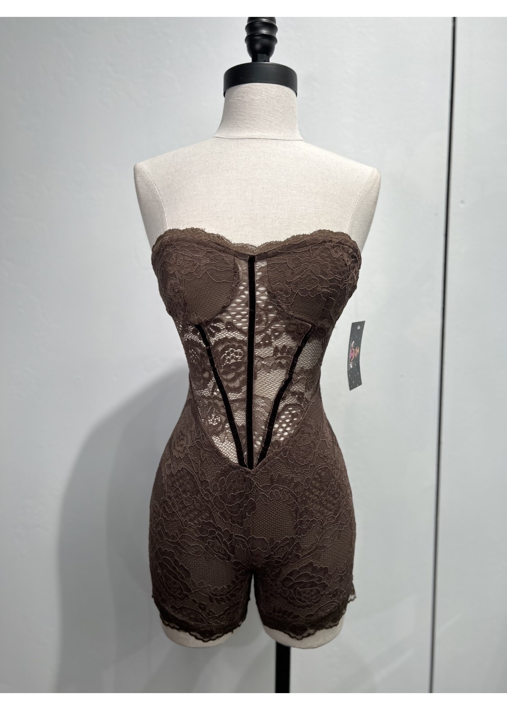 LEXISSBOUTIQUE Michelle Lace Corset Romper