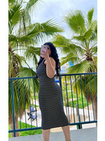 LEXISSBOUTIQUE Stripy Midi Dress