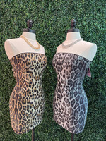 LEXISSBOUTIQUE Casidy Cheetah Sequin Mini Dress