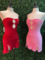 LEXISSBOUTIQUE Cozy Bows Mini Dress