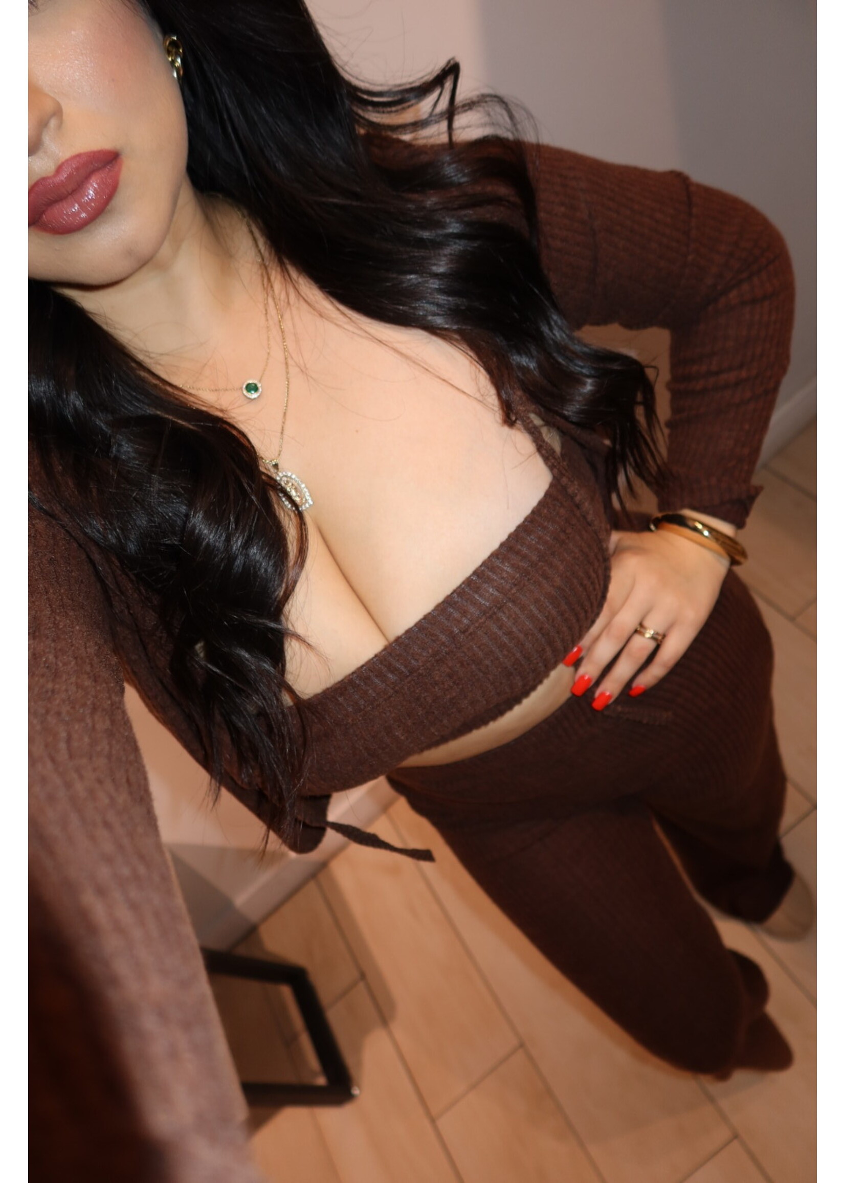 LEXISSBOUTIQUE Ribbed Cardigan 3 Piece Loungewear Set