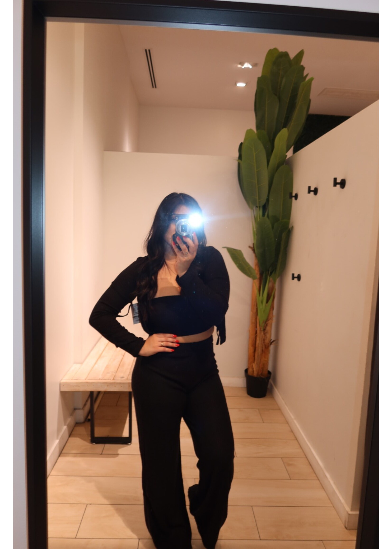 LEXISSBOUTIQUE Ribbed Cardigan 3 Piece Loungewear Set