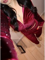 LEXISSBOUTIQUE Rhinestuds Velvet Set