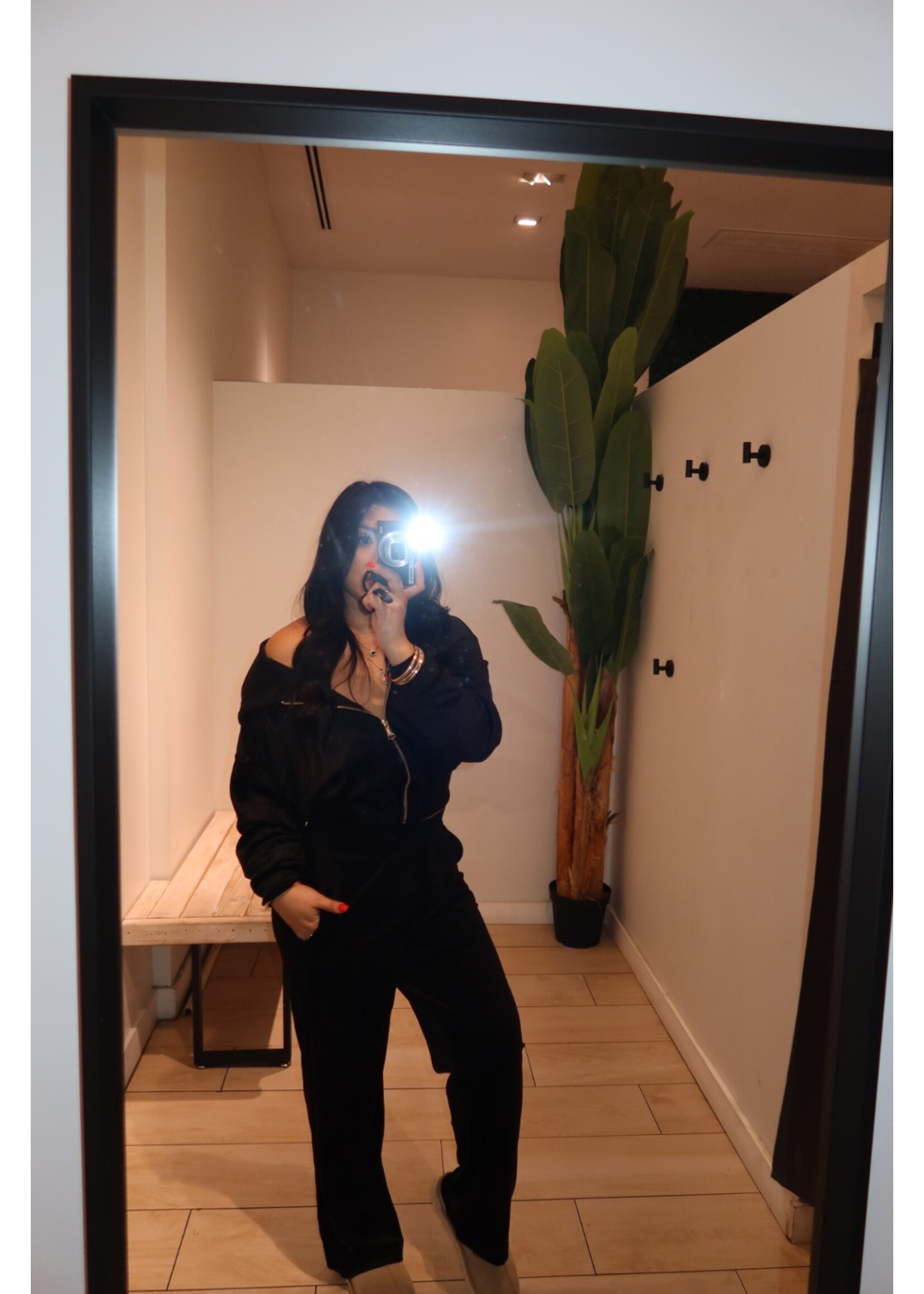 LEXISSBOUTIQUE Velour Zip Up Hoodie Pants Jogger Set