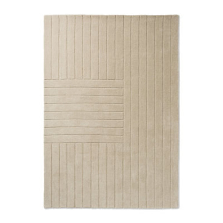 Decor Rectangle Estella Geometric Hand Tufted Wool Area Rug in Beige Rug Size: Rectangle 6'7" x 9'2"