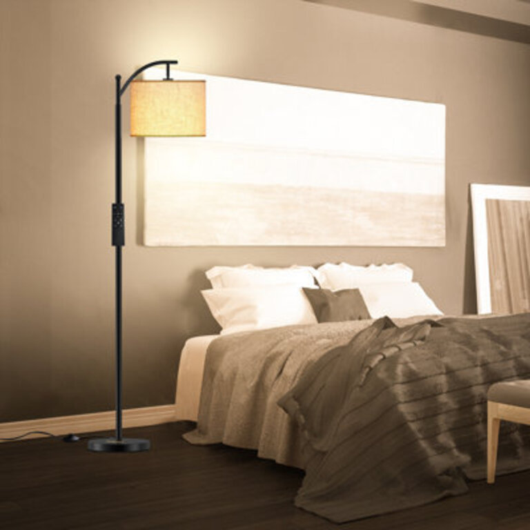 Mykah 61.8'' Arched/Arc Floor Lamp with Remote Control and Bulb