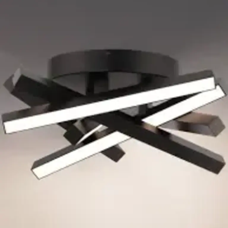 Parallax 15In LED Flush Mount 2700-3000-3500K In Black Fixture Finish: Chrome, Color Temperature: 3000K