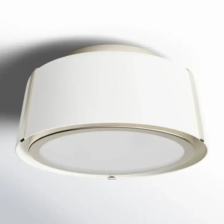 Marietta 2 - Light 12" Flush Mount Fixture Finish: Polished Nickel, Shade Color: Nickel/White