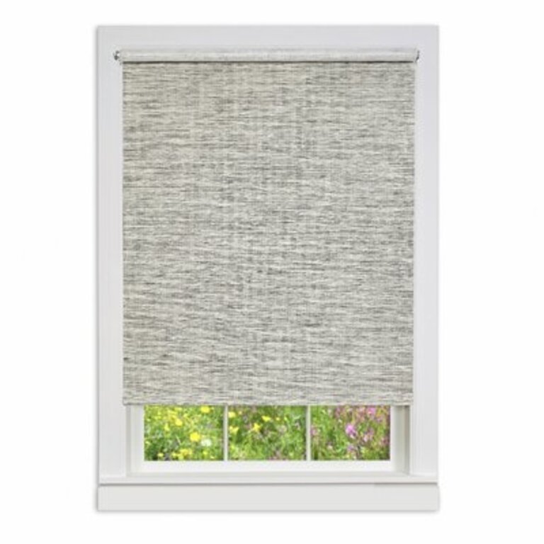 Semi-Sheer Roller Shade Length & Width: 24"W x 72"L, Finish: Gray