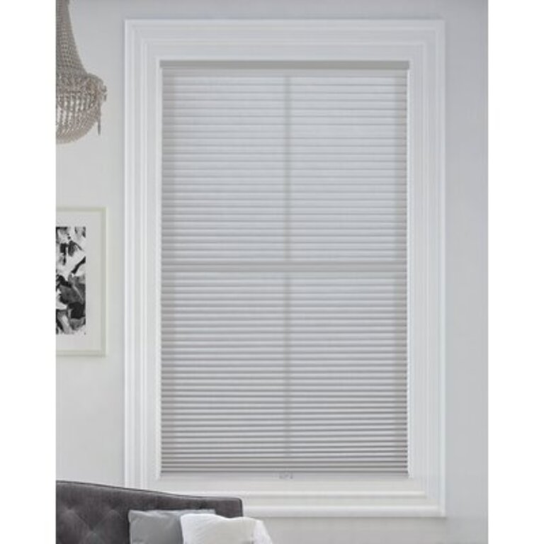Blindsavenue Cordless Semi-Sheer Cellular Shade Width: 23"W, Length: 72"L, Finish: Gray Sheen