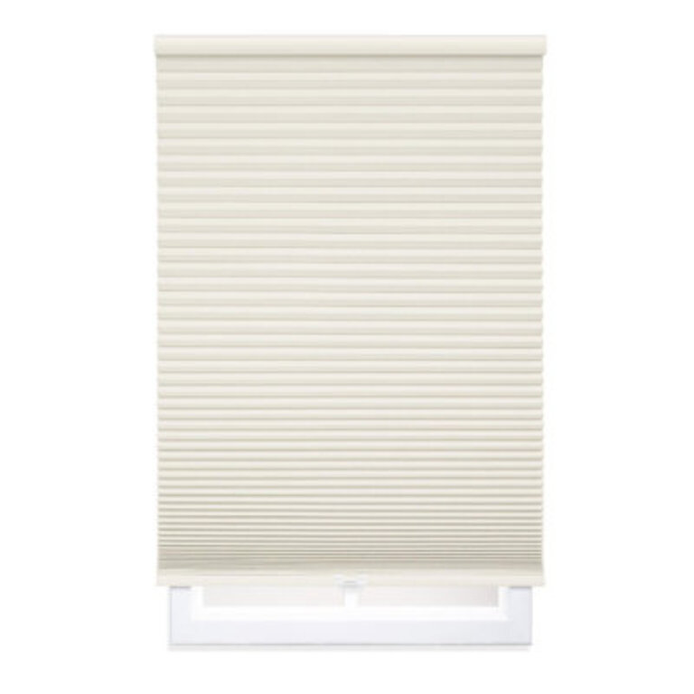 Cordless Blackout Cream-White Cellular Shade Blind Size: 30.5"W x 64"L, Color: Cream/White