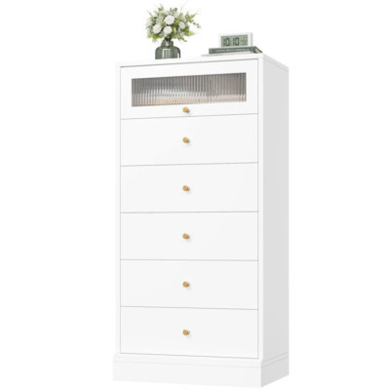Flara 5 Drawer 23.6'' W Vertical Dresser Color: White