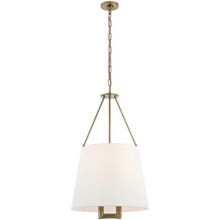 J. Randall Powers Dalston Hanging Shade Finish: Hand-Rubbed Antique Brass, Shade Type: Paper