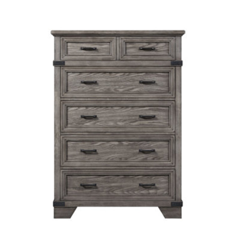 Lacroix Forge Chest with 6 Drawers, Brushed Steel