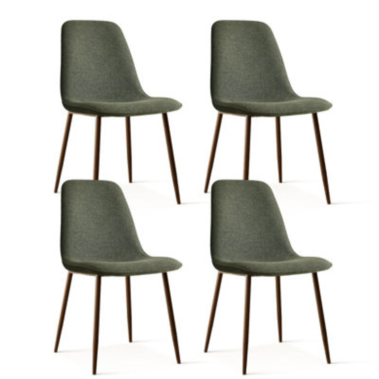 Upholstered Dining Chairs, Set Of 4 Upholstery Color: Olive
