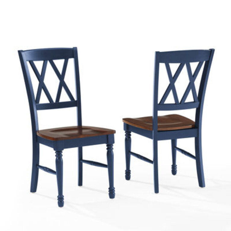 Ashwell Cross Back Side Chair Color: Navy